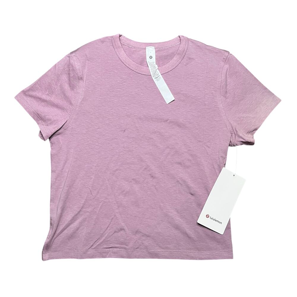 Lululemon Classic-Fit Cotton-Blend T-Shirt Rose Blush Size 4